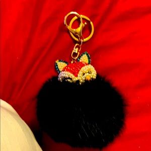 cat fur key chain